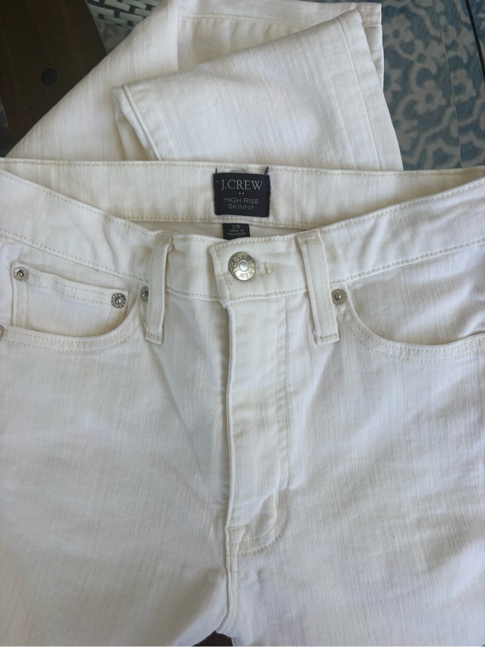 J. Crew white cotton High Rise Skinny jeans size 25